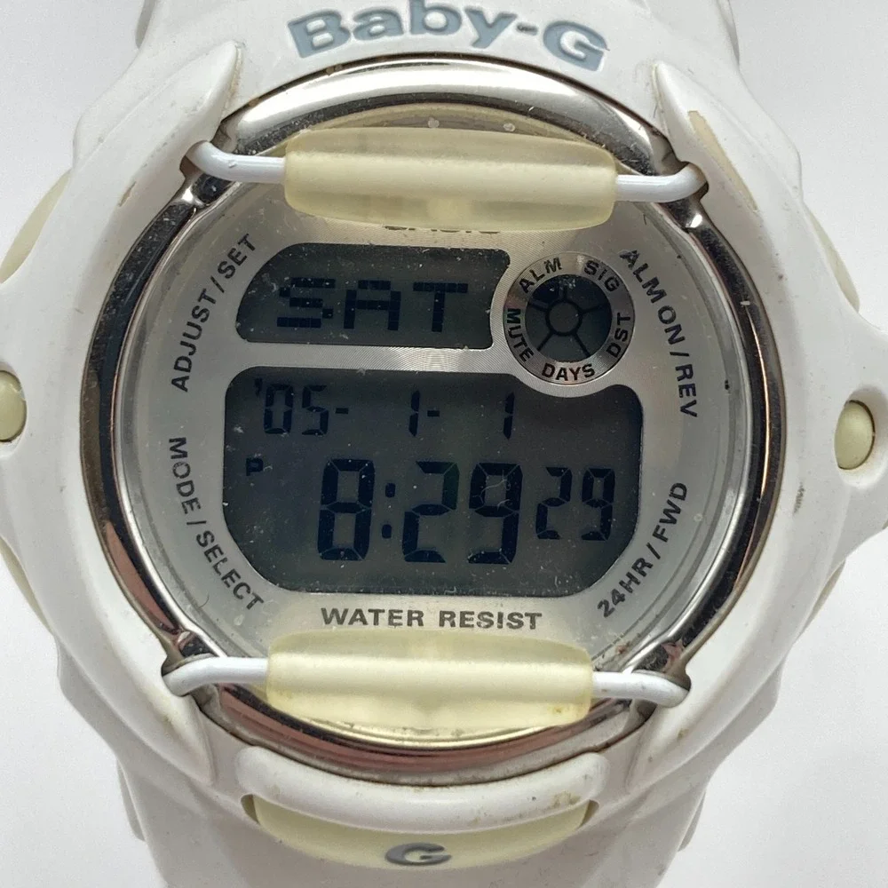 Casio Baby-G Womens Watch White Digital 3252 BG-169R World Time New Battery 8.5